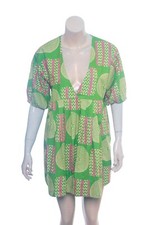 Urban Outfitters Printed Babydoll Dress M 8 Women Casual V-Neck Short NEW 35986