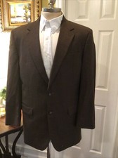 Jos A Bank Men's 42L Brown 100 Wool 2 Button Sport Coat Blazer Jacket