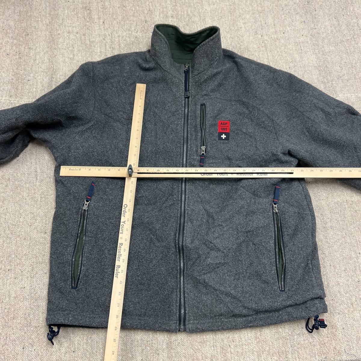 Vintage Abercrombie & Fitch Jacket Mens XL Green 2000s Y2K