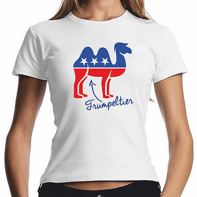 Trumpeltier Donald Trump Satire USA Präsident Fun Comedy Damen Girlie T-Shirt