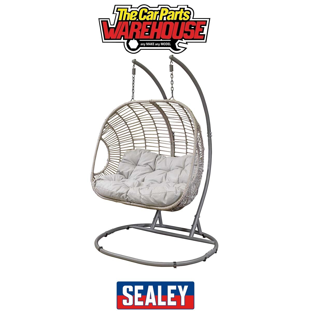 Sealey DG61 Dellonda Double Swinging Egg Chair with Cushion
