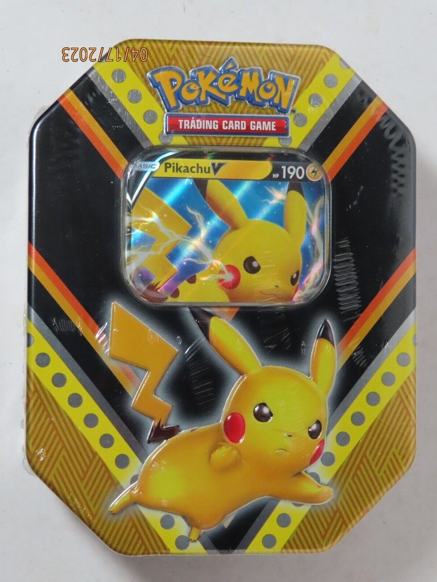 2021 Pokemon TCG: Pikachu V Powers Factory Sealed Tin w/ wrong promo / error