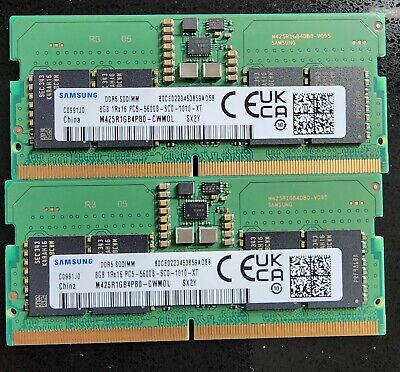 Samsung 16GB (2x8GB) DDR5 5600MHz SODIMM 1Rx16 M425R1GB4PB0-CWM0L (For Laptop) | eBay Samsung 16GB (2x8GB) DDR5 5600MHz SODIMM 1Rx16 M425R1GB4PB0-CWM0L (For Laptop) | eBay