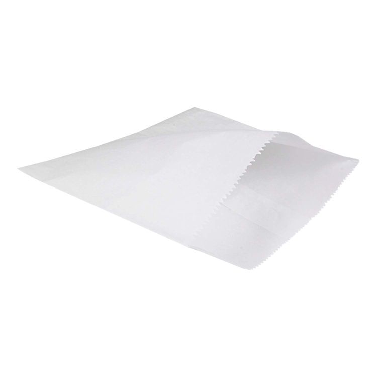White Paper Bags 7x7"" Strung Sulphite Food Sandwich Sweet Bag Pack of 100
