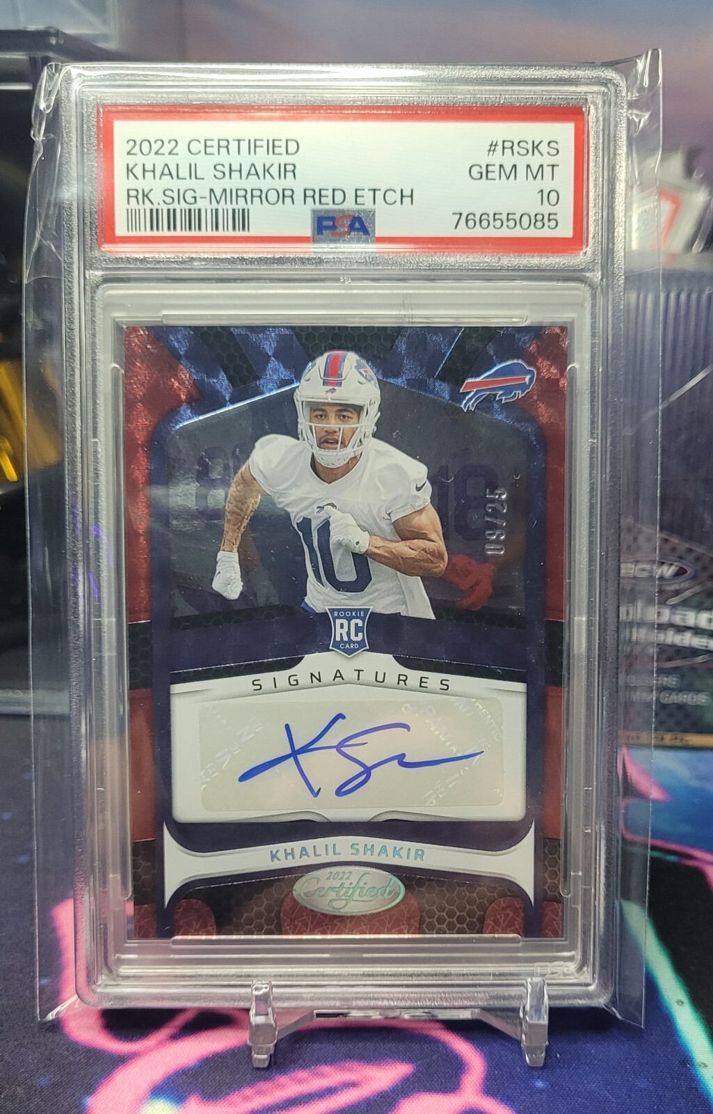 Khalil Shakir Panini Certified Rookie Signatures #RSKS Mirror Red Etch