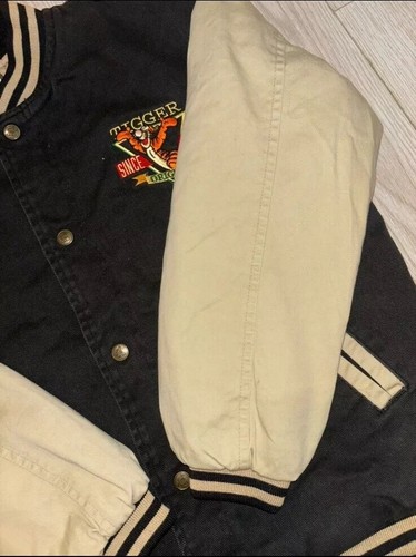 Vintage Disney Store Tigger Varsity Jacket Kids large 10 12 yo Winnie the Pooh - Picture 4 of 15