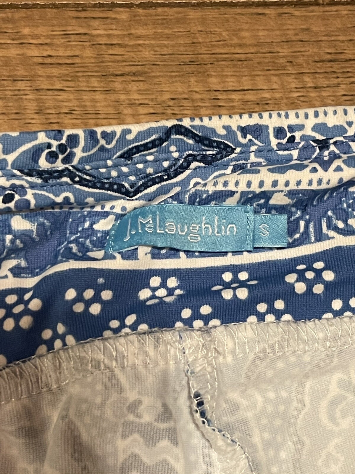 J. McLaughlin Beautiful MultiColor Blue Pants Leg… - image 4