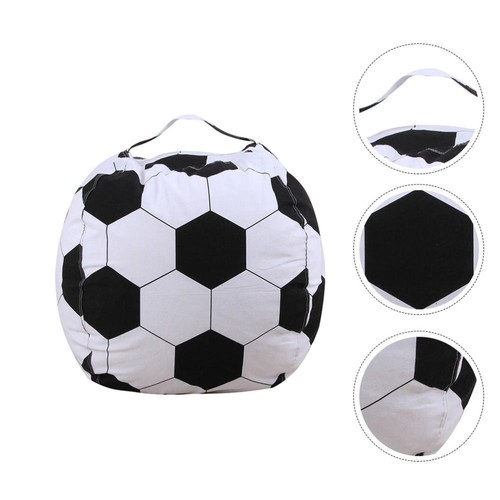 Football Storage Bag Stuffed Animal Bean Chair Kids Stuffable Zipper Beanbag - Picture 12 of 12