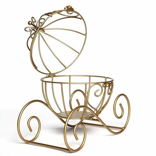 Gold Cinderella Carriage Candle Holder Centerpieces Wedding Favors Home