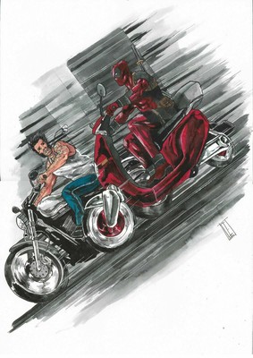 Marvel Comics Wolverine Deadpool Original Art X Men X Force House Powers Of X Ebay