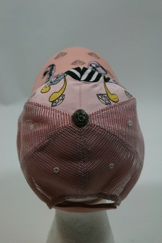 Set of 2 Pink Yellow Blue Trucker Hats Four Forty One 441 Tattoo Art Mesh Caps - Picture 11 of 12