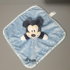 Disney Baby Mickey Mouse Dream Blue Plush Lovey Security Blanket Snuggle Blankie