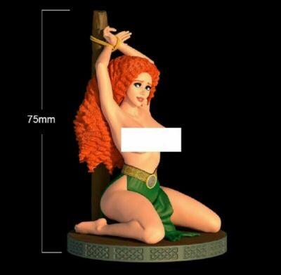 Sexy Slave Girl Seductress Hostage Unpainted -1/24 75mm Resin Model Kit