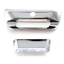 2PCS Chrome Tailgate Exterior Door Handle Cover&ligh hole Fit 2019-2024 Ram 1500