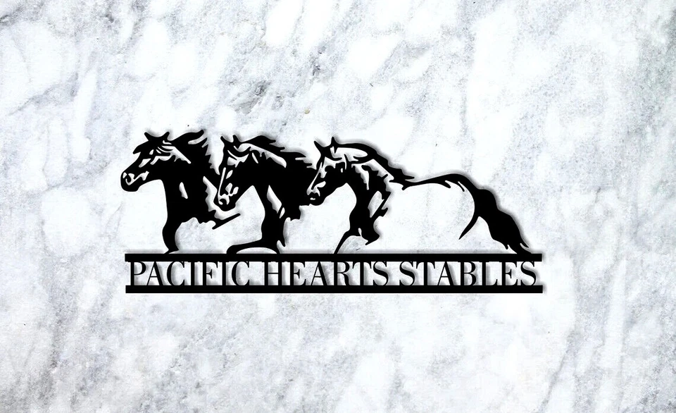 Personalized Horse Metal Name sign Farm Home Decor Decorative Wall Art Best gift - image 2 of 4