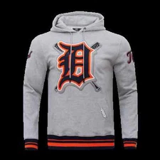 Pro Standard - MLB Detroit Tigers Mashup Men's Rib Fleece Pullover Hoodie - Gray