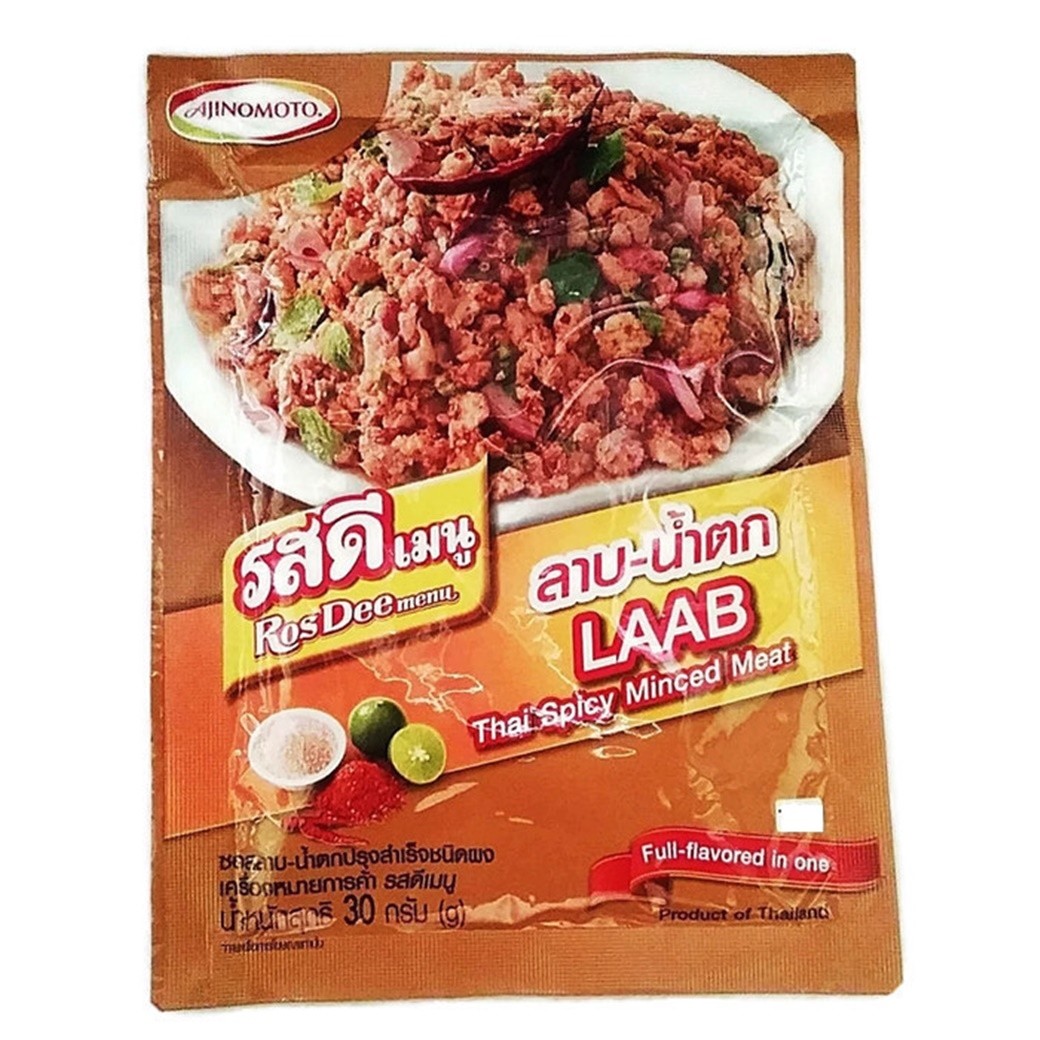 Rosdee Laab Seasoning Powder Thai Spicy Minced Meat Namtok Menu Food