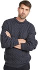 Aran Woolen Mills crew neck Merino Wool sweater XS-XXXL Made in Ireland