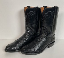 Lucchese Classics Handmade | Ostrich Quill Roper Boots | USA Made | Men’s 8.5 D