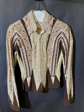 Women's Size 10 Lindsey James Beaded Leather Equestrian Jacket