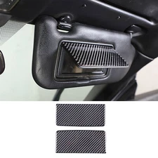 Carbon Fiber Front Sunvisor Mirror Panel Sticker Trim For Nissan 350Z 2003-2006