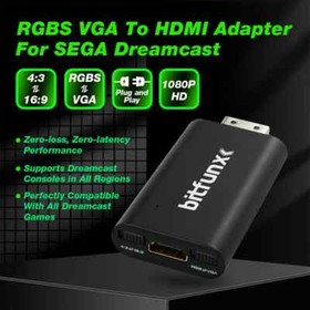 RGBS VGA To HDMI-Compatible Adapter DC To Converter for All Dreamcast Consoles