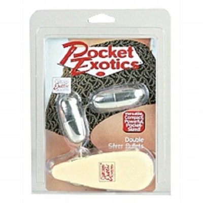 Double Vibrating Silver Bullets Vibrator Clitoral Vaginal Anal Egg Massager 