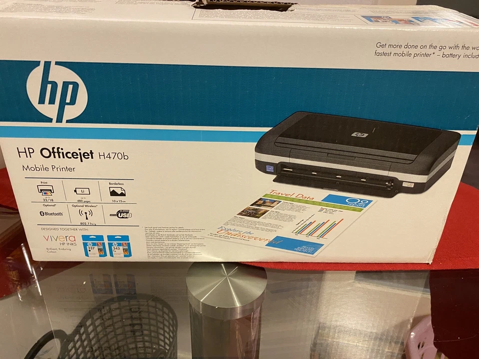 HP Officejet H470 Portable Mobile A4 Printer Battery New Other - Image 3 of 4