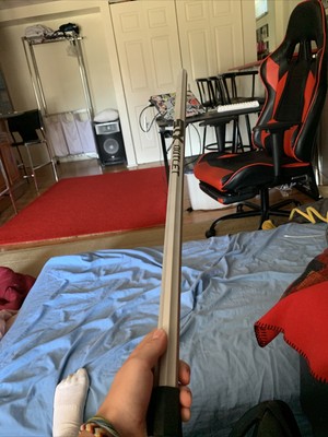 STX Outlet Goalie Lacrosse Shaft, Grey used once not in a game. Cut Down To 30 .