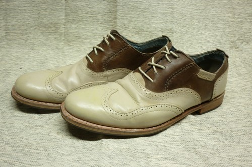 CATERPILLAR WINGTIP SADDLE WORK SHOES 