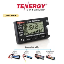 Tenergy 5-in-1 Intelligent Cell Meter Battery Capacity Checker Servo PPM Tester