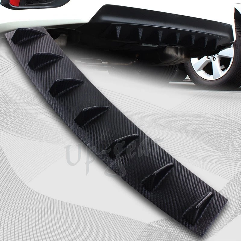 Difusor de parachoques inferior trasero estilo carbono 34"x6" alerón labio ala divisor 1 pieza Foto 2 de 4