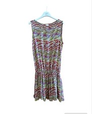 Yamamay abito Estivo Smanicato Poliestere Stampa Multicolore taglia M donna