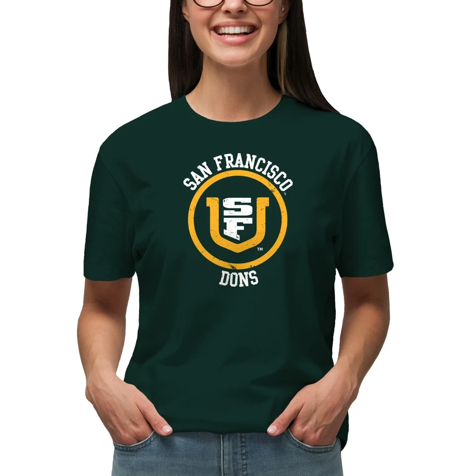 University of San Francisco Dons Distressed Circle Logo T-Shirt - Forest - Image 4 of 4