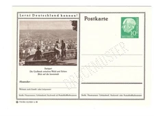 P 24 Bildpostkarte Imprimer Échantillon 10 Pfennig Heuss - Stuttgart