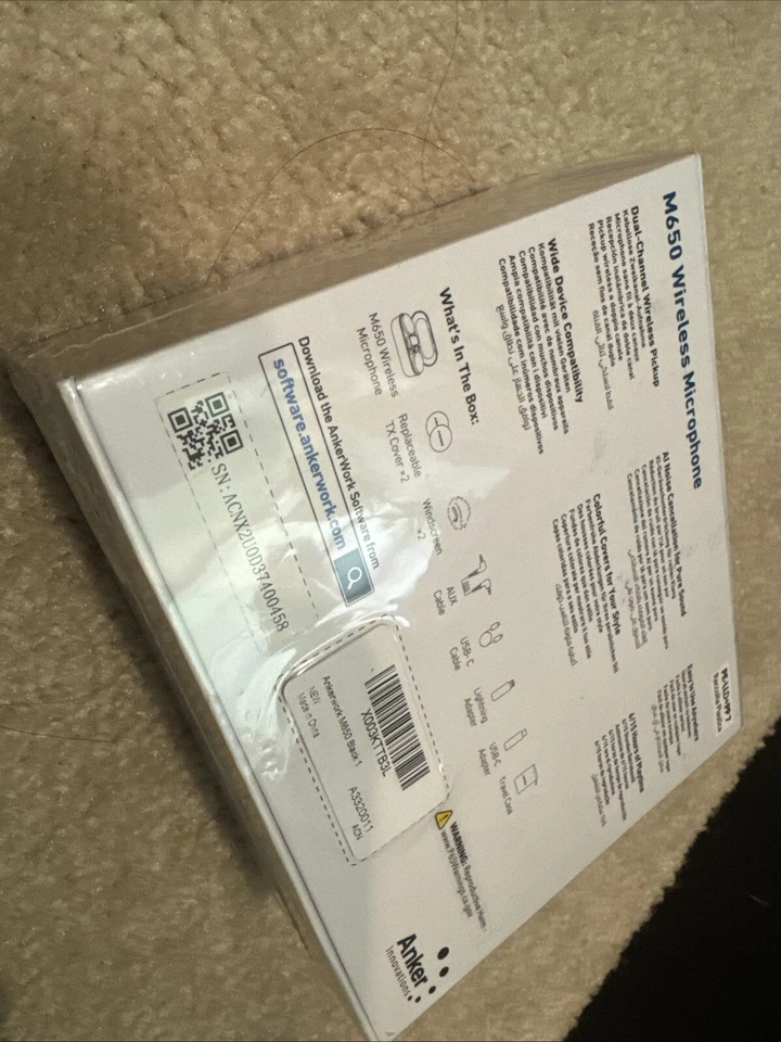 AnkerWork M650 Wireless Lavalier Microphone Vlogs Pro Noise Cancellation+2xCover - Image 3 of 4