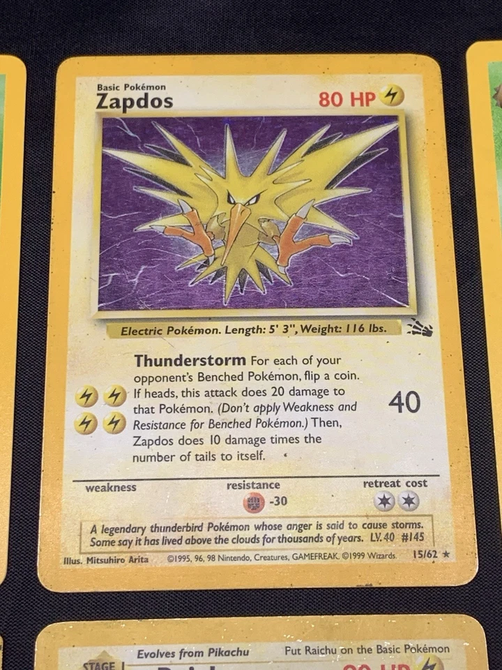 Vintage Pokemon Cards Rare Holo Lot Gym Heroes, Team Rocket, Fossil WOTC MP/HP - Image 3 of 4