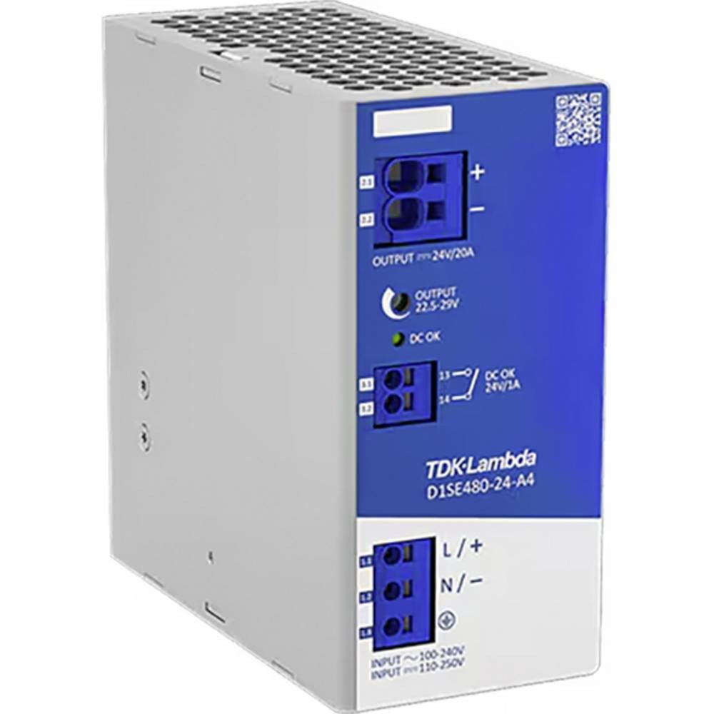 Alimentation haute densité D1SE480-24-A4 TDK-Lambda boîtier métal compact 480W 24V