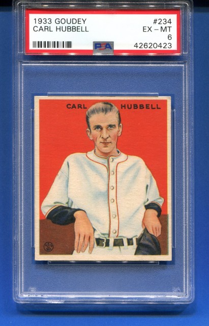 1933 Goudey Carl Hubbell #234 HoF - PSA 6 EX-MT