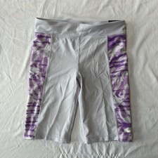 Nike Girls Dry Tight Fit Trophy Bike 9" Shorts Large Purple DA1369-572