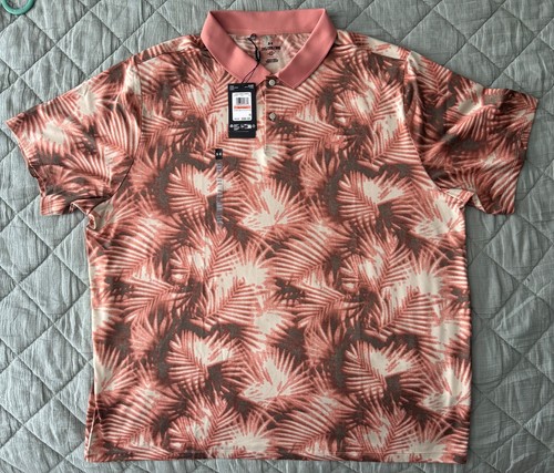 Under Armour Matchplay Printed Golf Polo 1377377-696 Coral Tropical - 3XL - NWT