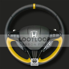 Honda Civic Fd2fn2 2006-2012 8th Gen Steering Wheel Yellow And Black Leather