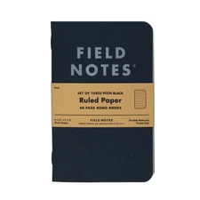 Field Notes - Pitch Black Memo Book - 3 Pack