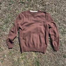 Christian Lacroix 100% Extra Fine Merino Wool Brown Sweater Size- XL