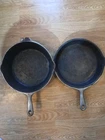 RARE Wagner Ware 1401 C Double CAST IRON Set  PANS PRE OWNED