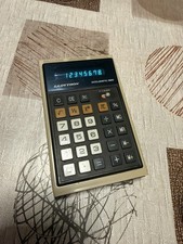 Vintage Calculator LLOYTRON accumatic 320 with case  Green Fluorescent Digits