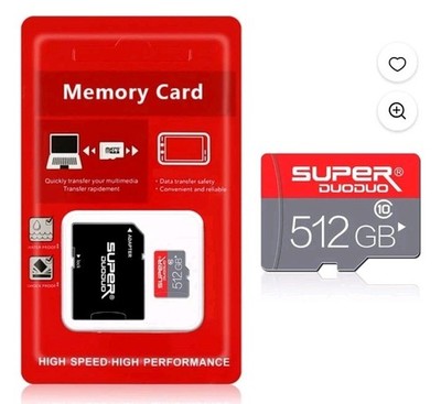 512GB Micro SD Karte Class 10 High Speed Speicherkarte mit einem SD Adapter für...