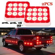 For Trucks Vehicle 2pcs Magnetic Strobe Red Lights Emergency Strobe Hazard Light For Trucks Vehicle 2pcs Magnetic Strobe Red Lights Emergency Strobe Hazard Light