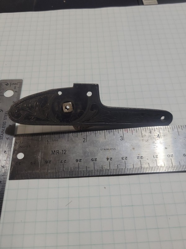 Vintage Side Lock Plate Right Unknown Manufacturer Black Powder Shotgun