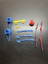 Vintage set of western toy figures accessories gun rifles Cowboys Indians E4